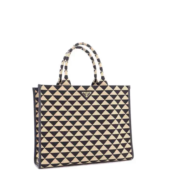 Prada Symbole Shopper Tote Jacquard #203331P24B - Picture 2 of 6